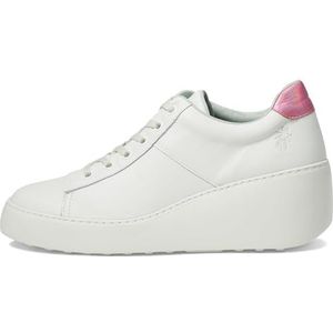 Fly London Dames DELF580FLY schoenen, wit/roze, 6 UK, Wit Roze, 36 EU