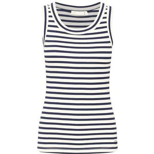 Slim Fit - Mouwloos - Top - Brede Rib Randen