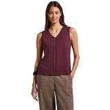 Street One Dames Jersey top met gehaakte details in Rood, in size: 34