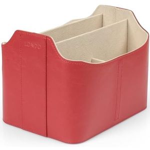 Londo Leder Organisator en Afstandbediening Houder met Tablet Compartiment (Rood)
