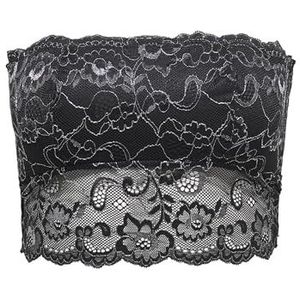 Onlchloe Lace Glitter Bandeau Top Acc, zwart, S