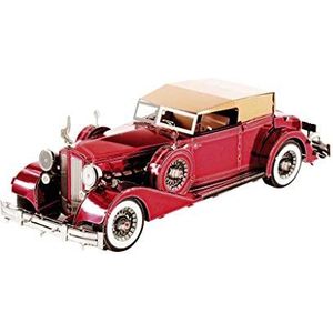 Metal Earth 3D-puzzel, auto, Packward Twelve Convertible 1934, metalen puzzel voor voertuigen, modelbouw voor volwassenen, uitdagend niveau, 9,5 x 3,2 x 2,6 cm