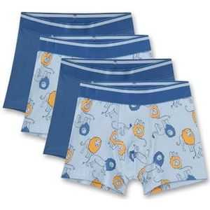 s.Oliver Jongens Onderbroek Shorts 4-Pack Katoen, Milky Blue., 128 cm