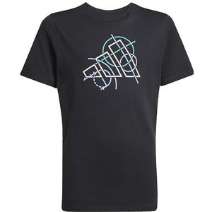 adidas SPORTSWEAR - Shirt - Lichtgeel - Normale Pasvorm - Kwartmouw