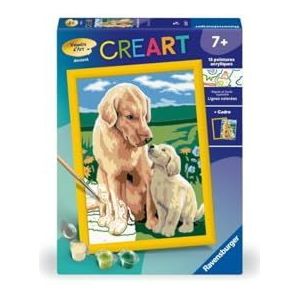 Ravensburger - CreArt Kids 18 x 24 cm – kunstnummer – moederliefde – schilderset op nummer – vanaf 7 jaar – 25827