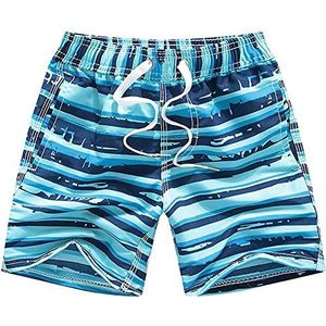 Little Hand Zomersurfshorts voor jongens, strandshorts voor kinderen, sneldrogende surfshorts, leeftijd 5-6 jaar, blauw 1, Blauw 1, 5-6 Jaren
