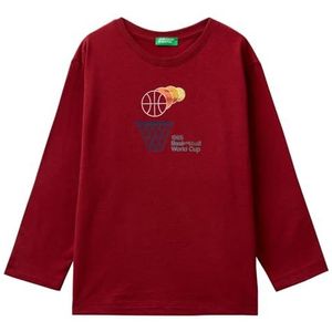 United Colors of Benetton T-shirt voor kinderen en jongens, syrah 1g2, 1 jaar