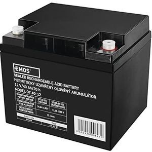 EMOS Onderhoudsvrije loodaccumulator voor vissers, noodverlichting, USV, 12 V, 40 Ah