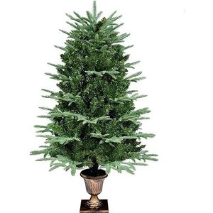Kunstkerstbomen, groen, 120 cm, 2 soorten dennenblad, 320 takken, 10 meter kerstboom, pvc/PE, bladeren met retro basis voor kerstdecoratie