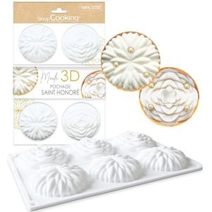 ScrapCooking 2897 siliconen mal 3D zakdoek Saint-Honoré Ø 7 cm