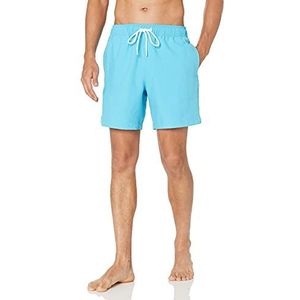 Amazon Essentials Men's Sneldrogende zwembroek met binnenbeenlengte van 18 cm, Aquablauw, XL