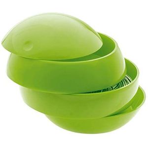 Spirella Cosmetische organizer "Bowl Beauty" opbergdoos voor make-up en sieraden met 3 vakken 16x14cm groen