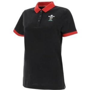 Macron - Wru Merch Ca Lf - Damespoloshirt - Zwart/Rood