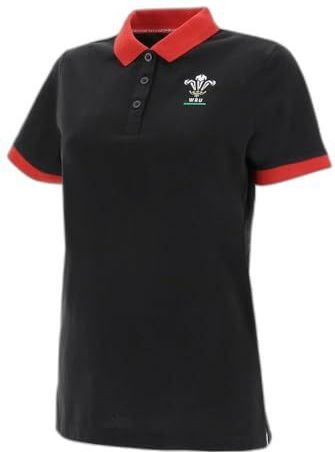 Macron - Wru Merch Ca Lf - Damespoloshirt - Zwart/Rood