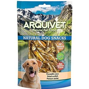 Arquivet Snack droogvis 100 g - Natural Dog Snacks - 100% natuurlijk - Chuches, prijs, lekkernijen voor honden - lichtgewicht - zeer rijk aan voedingsstoffen