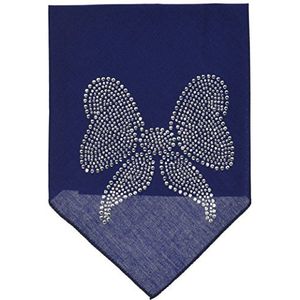 Mirage Bow Strass Hond Bandana, Large, Blauw