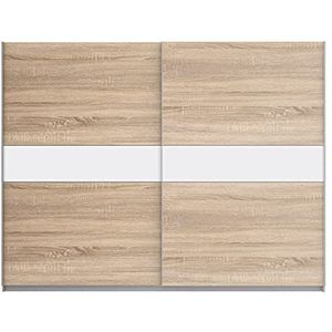 FORTE Kledingkast, houtstof, Sonoma eiken gecombineerd met wit, 269,9 x 209,7 x 61,2 cm