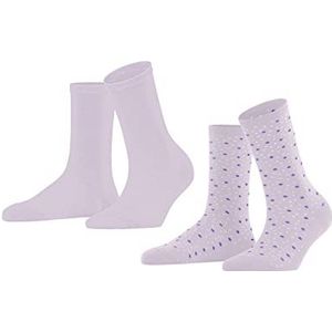 Esprit Playful Dot 2-Pack Vrouwen Sokken Duurzaam Biologisch Katoen Zwart Blauw Meer kleuren versterkte damessokken met patroon ademend gestippeld in dobbelpak Multipack 2 Paar