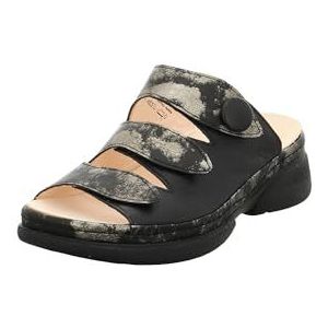 Think Cambio clogs voor dames, lederen voering, zwart/combi 0080, 36 EU, zwart combi 0080, 36 EU