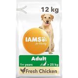 IAMS for Vitality Hondenvoer droog kip - droogvoer voor volwassenen honden vanaf 1 jaar, geschikt voor grote honden, 12 kg