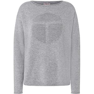 Timezone Fancy Knit Trui voor dames, Paloma Grey Melange, XL