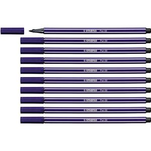 Premium Viltstift - STABILO Pen 68 - 10 stuks - pruisische blauw