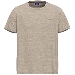 Hackett London Heren Pique Tipped Tee T-shirt, LT Taupe, XS