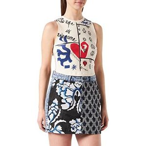 Desigual Womens TS_Leah T-shirt, wit, M