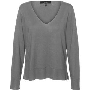 VERO MODA VMSILJE LS V-hals pullover GA NOOS, Birds Egg Green, XS