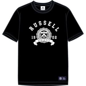 RUSSELL ATHLETIC Heren Yale-s/S Crewneck Tee T-shirt, azuurblauw, M