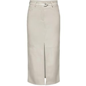 ONLRIMA Faux Leather Long Rok OTW, Pumice Stone, M