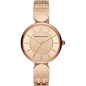 Armani Exchange Three-Hand Rose Gold-Tone roestvrijstalen horloge