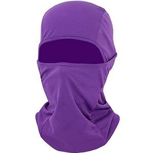 ATETEO Bivakmuts gezicht motorfiets fietsen skimasker voor helm-UV-bescherming nekwarmer, lichtgewicht, ademend, P-paars, één maat, P-paars, one size