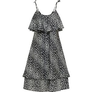 IKITA Damesjurk met luipaardprint 19222826-IK01, grijs leo, L, Jurk met luipaardprint, L