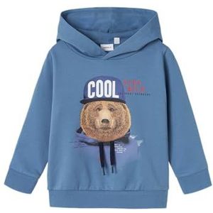 NAME IT Jongens Nmmlabear Sweat Wh Unb Hoodie, Coronet Blue, 86