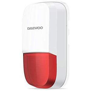 DAEWOO WOS501 draadloze buitensirene voor DAEWOO SA501 alarmen, batterijback-up, voeding vereist (stekker inbegrepen), 105Db