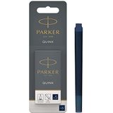 Parker QUINK vulpen lange inktpatronen | blauwzwart | 5 stuks