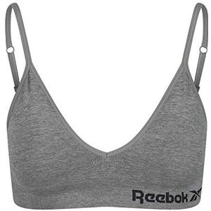 Reebok Krystal Crop Top voor dames, stretch katoen cropped sporttop met uitneembare pad