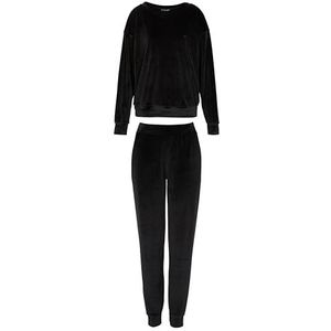 EMPORIO ARMANI Dames CHENILLE TRACKSUIT SET ZWART S, Zwart, S