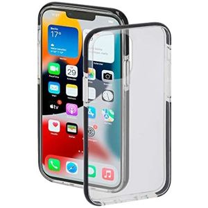 Beschermhoesje voor iPhone 13 Pro Hama (beschermhoes voor Apple van TPU, zachte beschermhoes, telefoonbeschermhoes met stootvast frame) Transparant, Zwart
