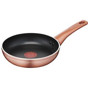 Lagostina Ramata antiaanbakpan van aluminium, Ø 20 cm, met kopereffect, pan voor gas en oven, titanium Easy coating, ergonomische handgreep van bakeliet