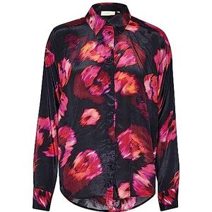 KAFFE Dames Button Up Shirt Relaxed Fit Printed Long Sleeves Back Yoke, Zonne-dried bloemenprint, 38