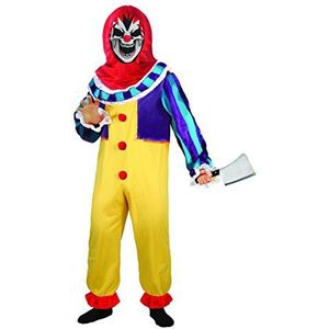 Horror Clown Boy costume disguise fancy dress boy (Size 5-7 years) with fake cleaver