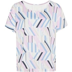 BRAX Dames Style Caelen Hybrid Graphic Printed T-shirt met korte mouwen, Creon, 38