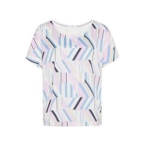 BRAX Dames Style Caelen Hybrid Graphic Printed T-shirt met korte mouwen, Creon, 46