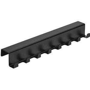 Wesco Rack System Smart haaklijst 60 van gepoedercoat aluminium, flexibel uitbreidbaar, in de kleur: zwart, afmetingen: 208x36x36 mm, A74502010-62