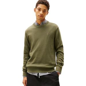 Tommy Jeans Trui 'ESS'  olijfgroen