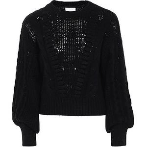 Blonda Dames Vintage Twist Shag Pullover Pullover Zwart Maat XL/XXL, zwart, XL