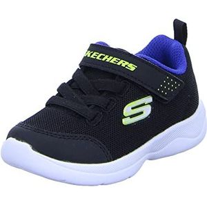 Skechers Skech-Stepz 2.0 Mini Wanderer Sneaker, 5 UK Kind, Zwart Textiel Synthetisch Blauw Lime Trim, 5 UK Child