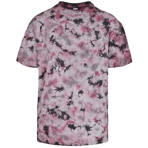 Urban Classics Heren Black Tie Dye Oversized T-shirt, zwart/rood, M